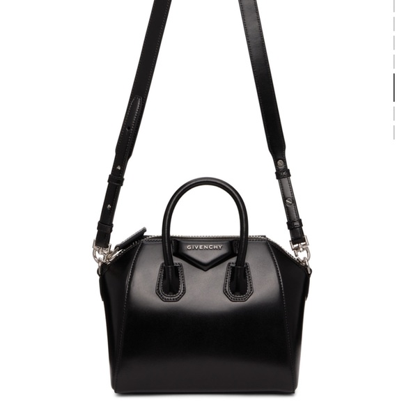 Mini antigona in black grained leather - Picture 7 of 7